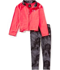 Under Armour Little Girls Long Sleeve Rival Flutter Track Jacket & Pants Set