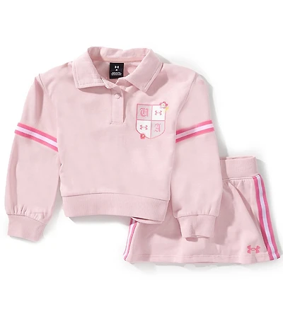 Under Armour Little Girls Long Sleeve Rugby Polo & Coordinating Skort Set