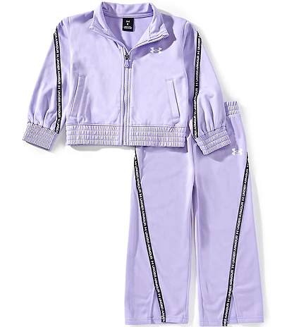 Under Armour Little Girls Long Sleeves Rival Taping Track Jacket & Pants Set