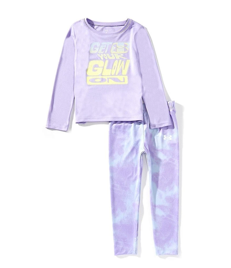 Under Armour Little Girls Printed Long Sleeve T-Shirt & Leggings Set