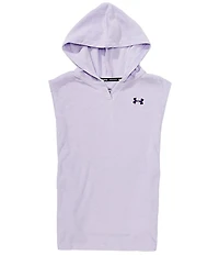 Under Armour Little Girls Short Sleeve Relaxed Fit Hooded Terry Cloth Swim Cover-Up