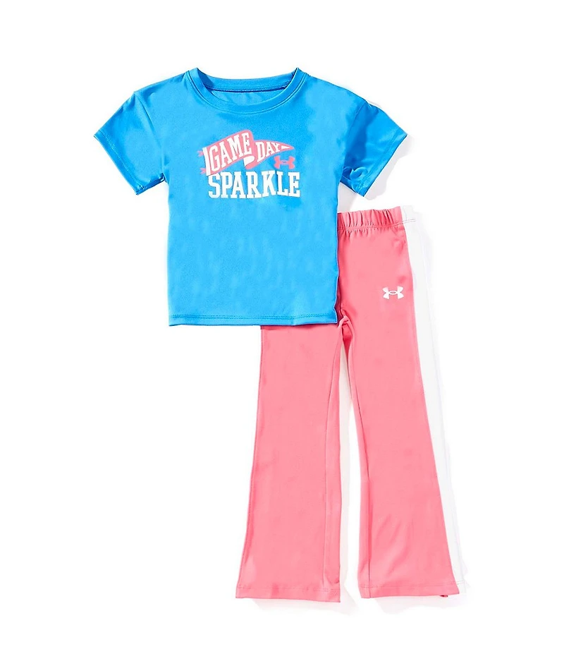 Under Armour Little Girls Short Sleeve T-Shirt & Yoga Jogger Pants Set