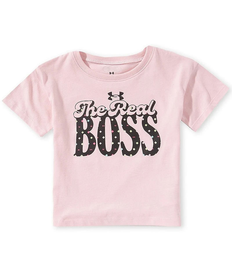 Under Armour Little Girls Short Sleeve The Real Boss Tee
