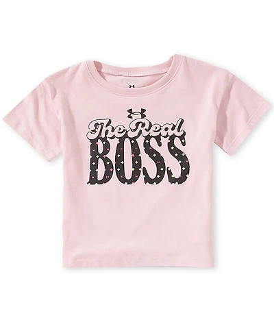 Under Armour Little Girls Short Sleeve The Real Boss Tee