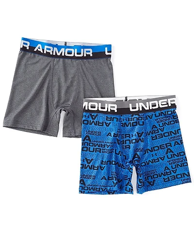 Under Armour Big Boys Wordmark Boxer Briefs 2-Pack