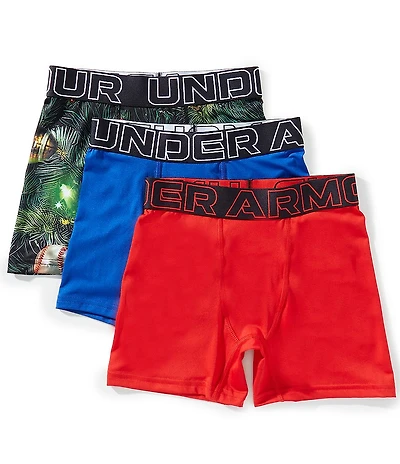 Under Armour Little/Big Boys Performance Tech-Solid Boxers 3-Pack