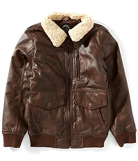 Urban Republic Big Boys Coated Sherpa Collar Jacket