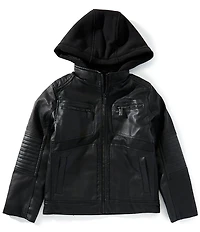 Urban Republic Big Boys Long Sleeve Coated Fleece Hoodie Jacket