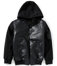 Urban Republic Big Boys Long Sleeve Coated Hoodie Jacket