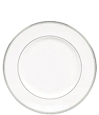 Vera Wang by Wedgwood Grosgrain Striped & Dotted Platinum Bone China Dinner Plate