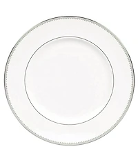 Vera Wang by Wedgwood Grosgrain Striped & Dotted Platinum Bone China Dinner Plate