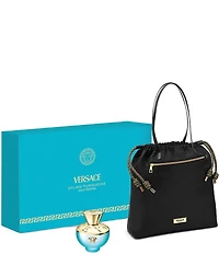 Versace Dylan Turquoise Summer Packon Tote Bag