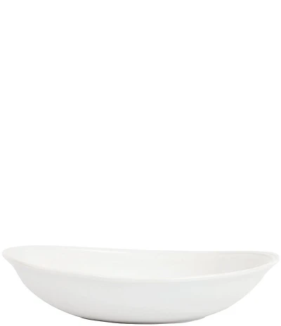 VIETRI Aria White Oval Shallow Bowl