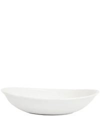 VIETRI Aria White Oval Shallow Bowl