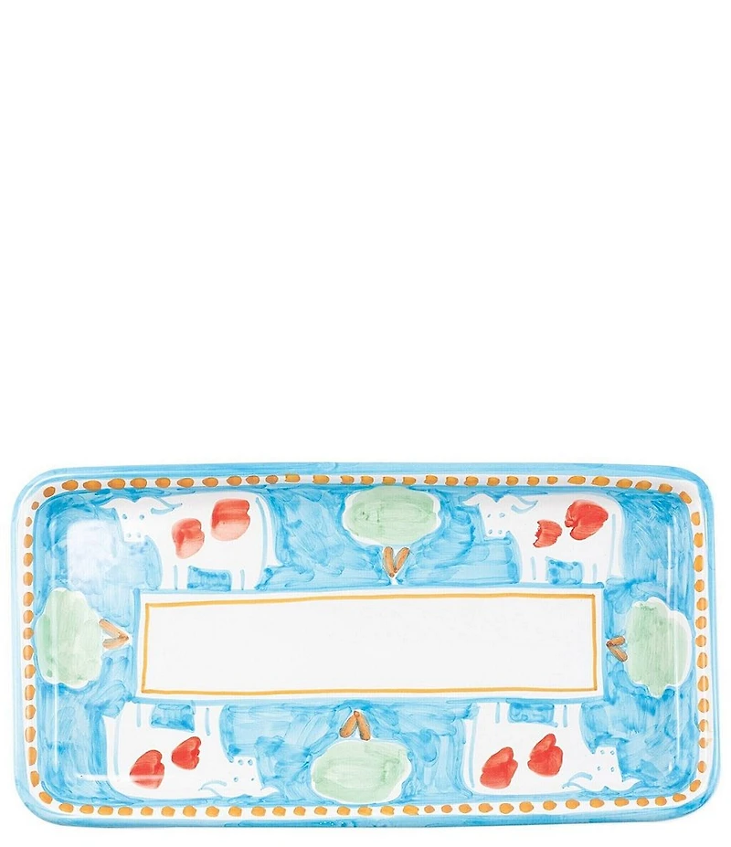 VIETRI Campagna Mucca Cow Print Rectangular Platter