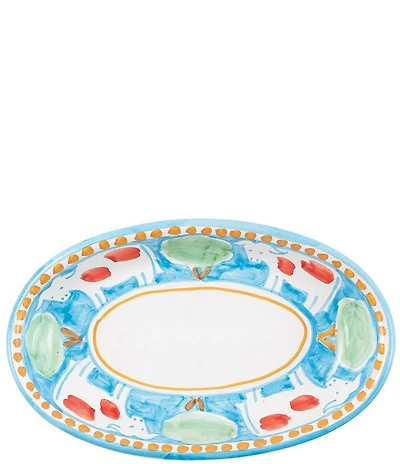 VIETRI Campagna Mucca Cow Print Small Oval Tray