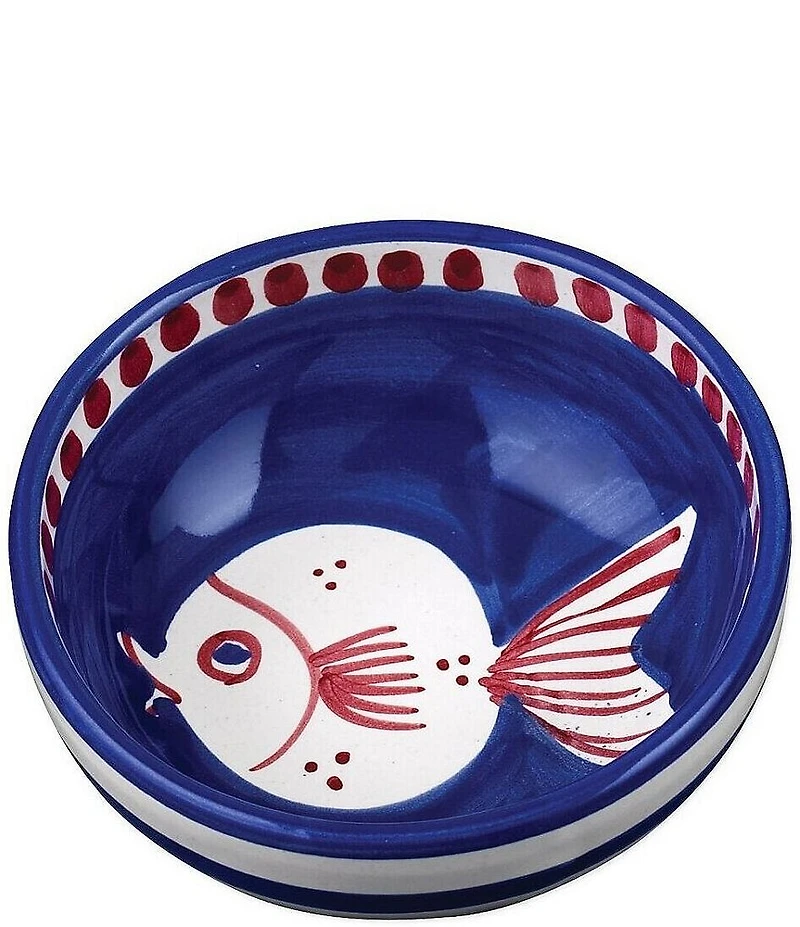 VIETRI Campagna Pesce Fish Print Olive Oil Bowl