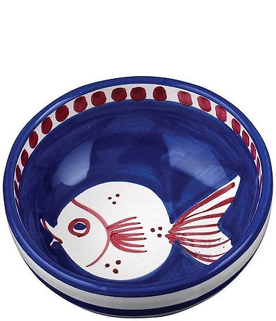 VIETRI Campagna Pesce Fish Print Olive Oil Bowl