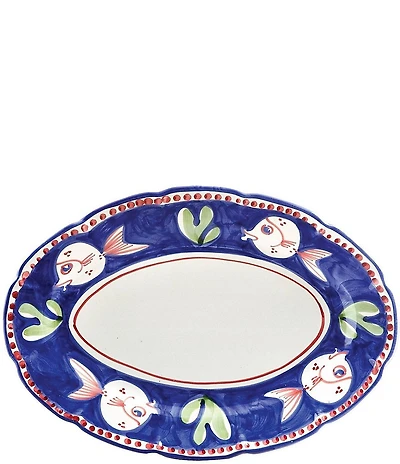 VIETRI Campagna Pesce Fish Print Oval Platter