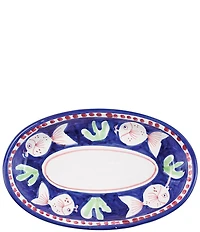VIETRI Campagna Pesce Fish Print Small Oval Tray