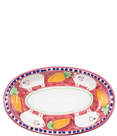 VIETRI Campagna Porco Pig Print Small Oval Tray