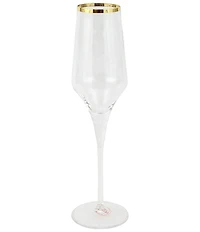 VIETRI Contessa Collection Gold or Platinum Champagne Flute Glass