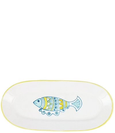 VIETRI Elba's Fish Collection Narrow Oval Platter