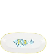 VIETRI Elba's Fish Collection Narrow Oval Platter