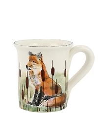 VIETRI Festive Fall Wildlife Fox Coffee Mug