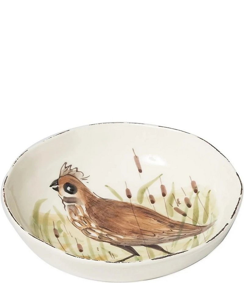 VIETRI Festive Fall Wildlife Quail Pasta Bowl
