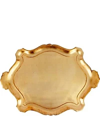 VIETRI Florentine Wooden Accessories Gold Extra Large Oblong Tray