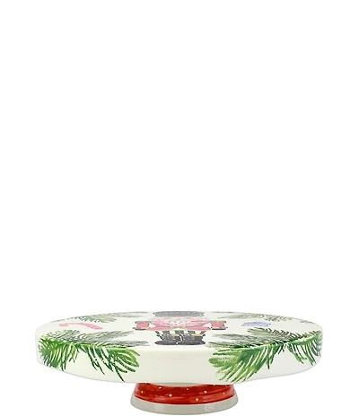 VIETRI Holiday Nutcrackers Cake Stand