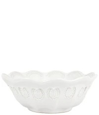 VIETRI Incanto Stone White Lace Medium Round Bowl