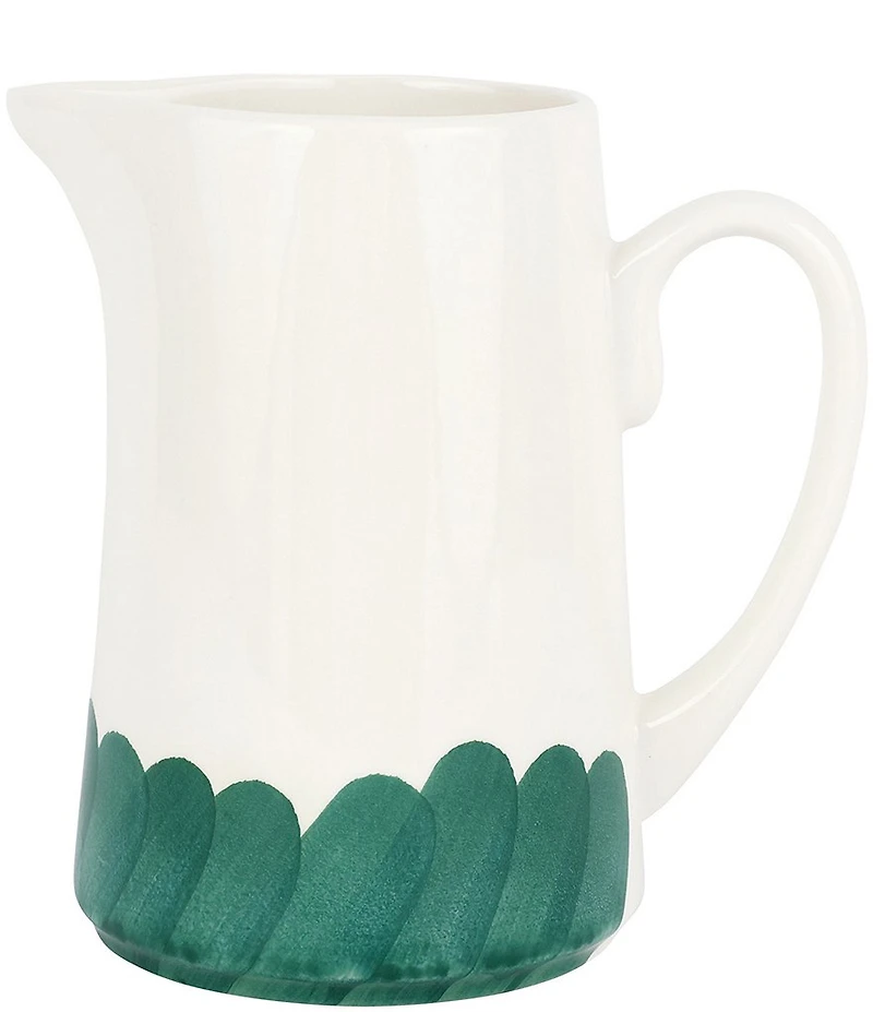 VIETRI Lisbon Green Brushstroke Pitcher