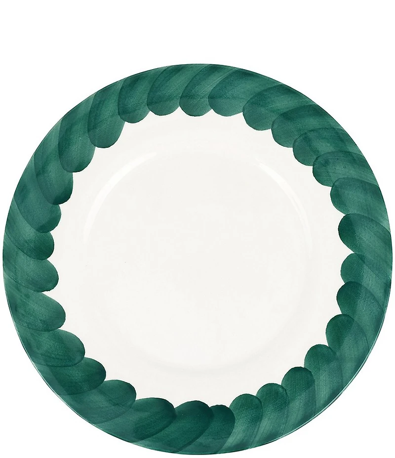 VIETRI Liscon Green Brushstroke Round Platter