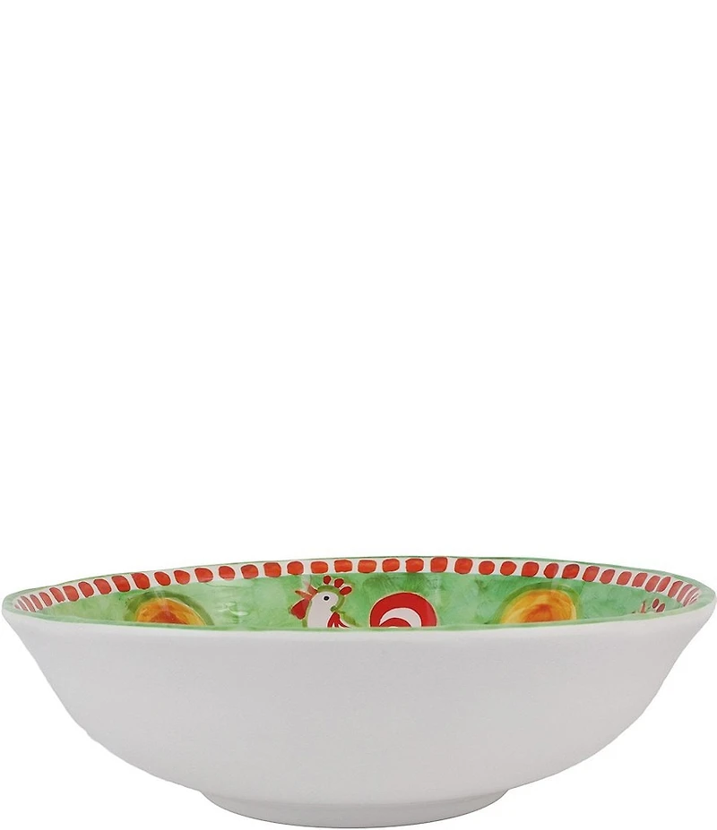 VIETRI Melamine Campagna Chicken Gallina Print Large Serving Bowl