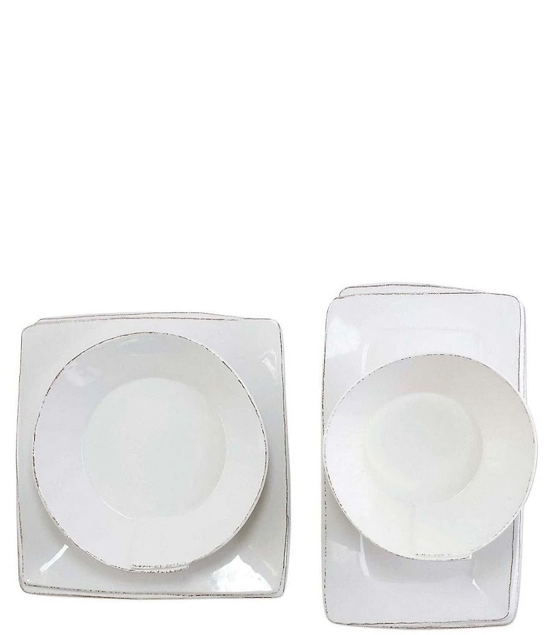 VIETRI Melamine Lastra White 4-Piece Serveware Set