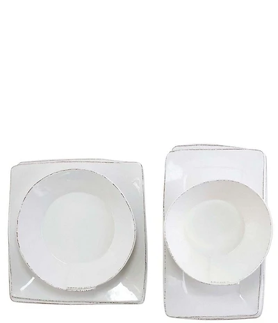 VIETRI Melamine Lastra White 4-Piece Serveware Set
