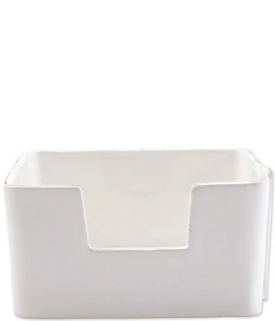 VIETRI Melamine Lastra White Cocktail Napkin Holder