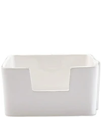 VIETRI Melamine Lastra White Cocktail Napkin Holder