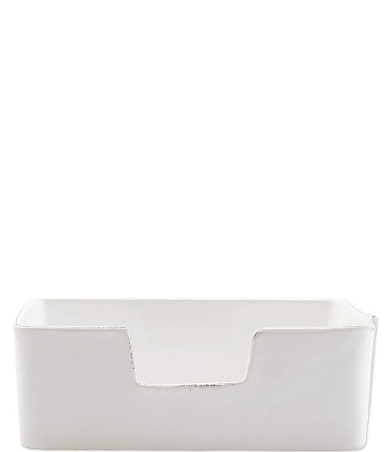 VIETRI Melamine Lastra White Guest Towel Holder