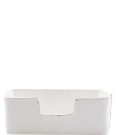 VIETRI Melamine Lastra White Guest Towel Holder