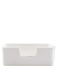 VIETRI Melamine Lastra White Guest Towel Holder