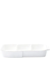 VIETRI Melamine Lastra White Three-Part Server