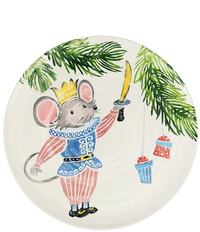VIETRI Nutcrackers Mouse King Round Platter