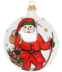 VIETRI Old St. Nick Apple Basket Ornament