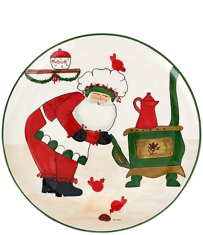 VIETRI Old St. Nick Large Round Platter
