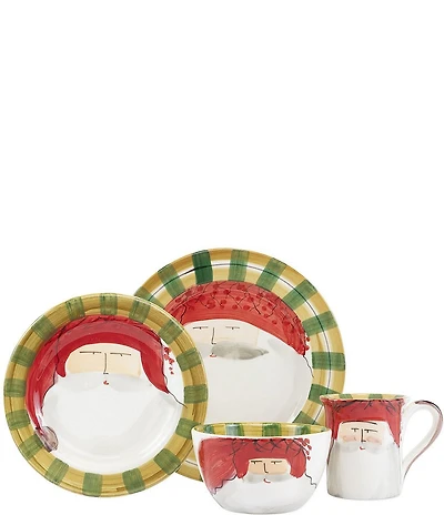 VIETRI Old St. Nick Hat 4-Piece Place Setting