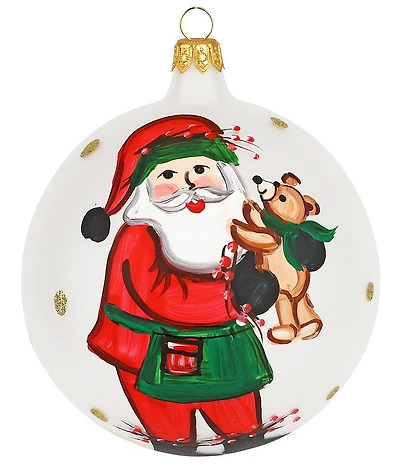 VIETRI Old St. Nick Teddy Bear Ornament