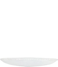 VIETRI Onda Glass White Long Oval Serving Bowl